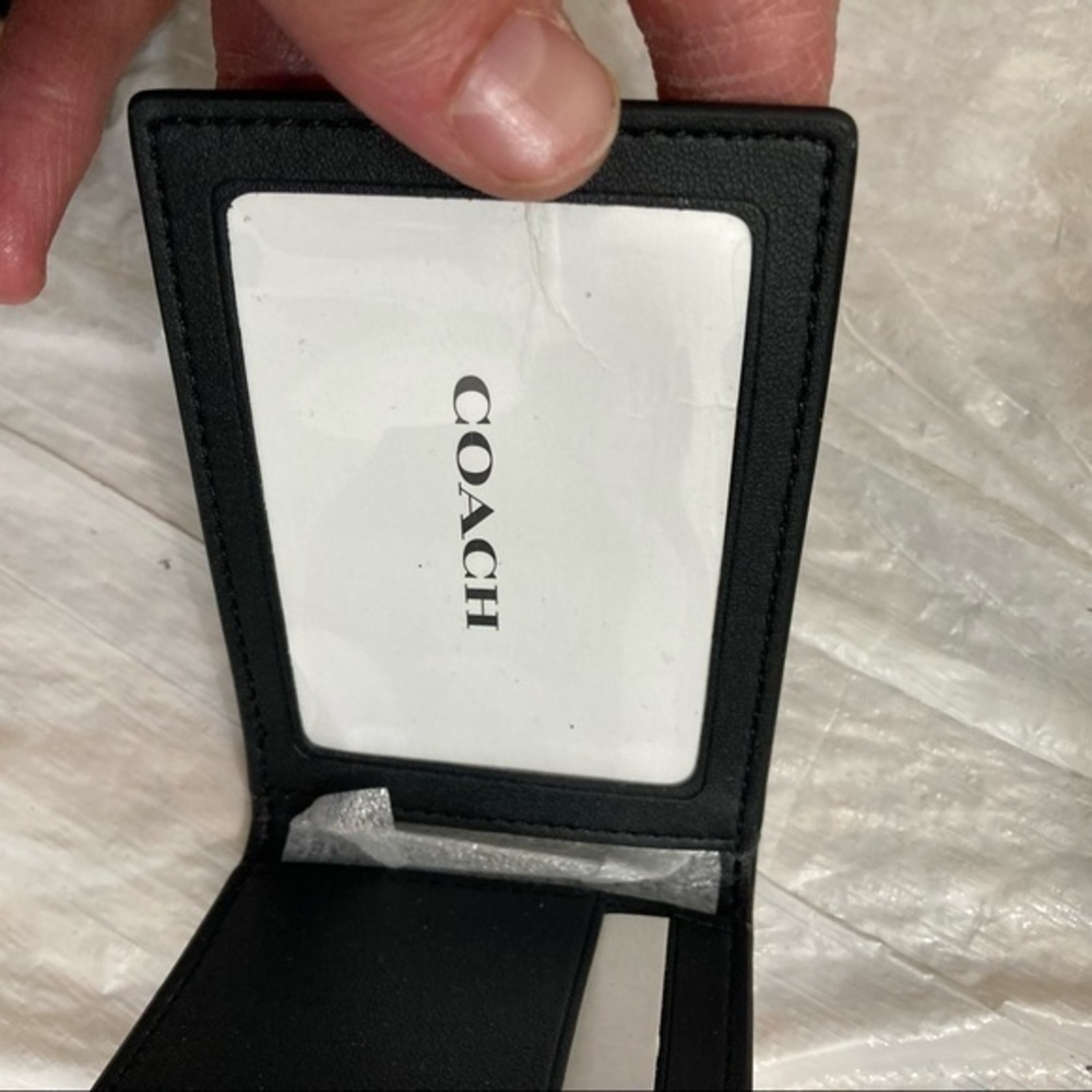 Coach plaid mini mens card wallet nwot - Picture 6 of 6